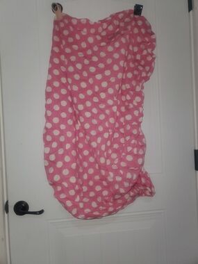 Pink Polkadot Crib Sheet